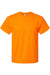 Hanes 5280 Mens Essential-T Short Sleeve Crewneck T-Shirt Safety Orange Flat Front