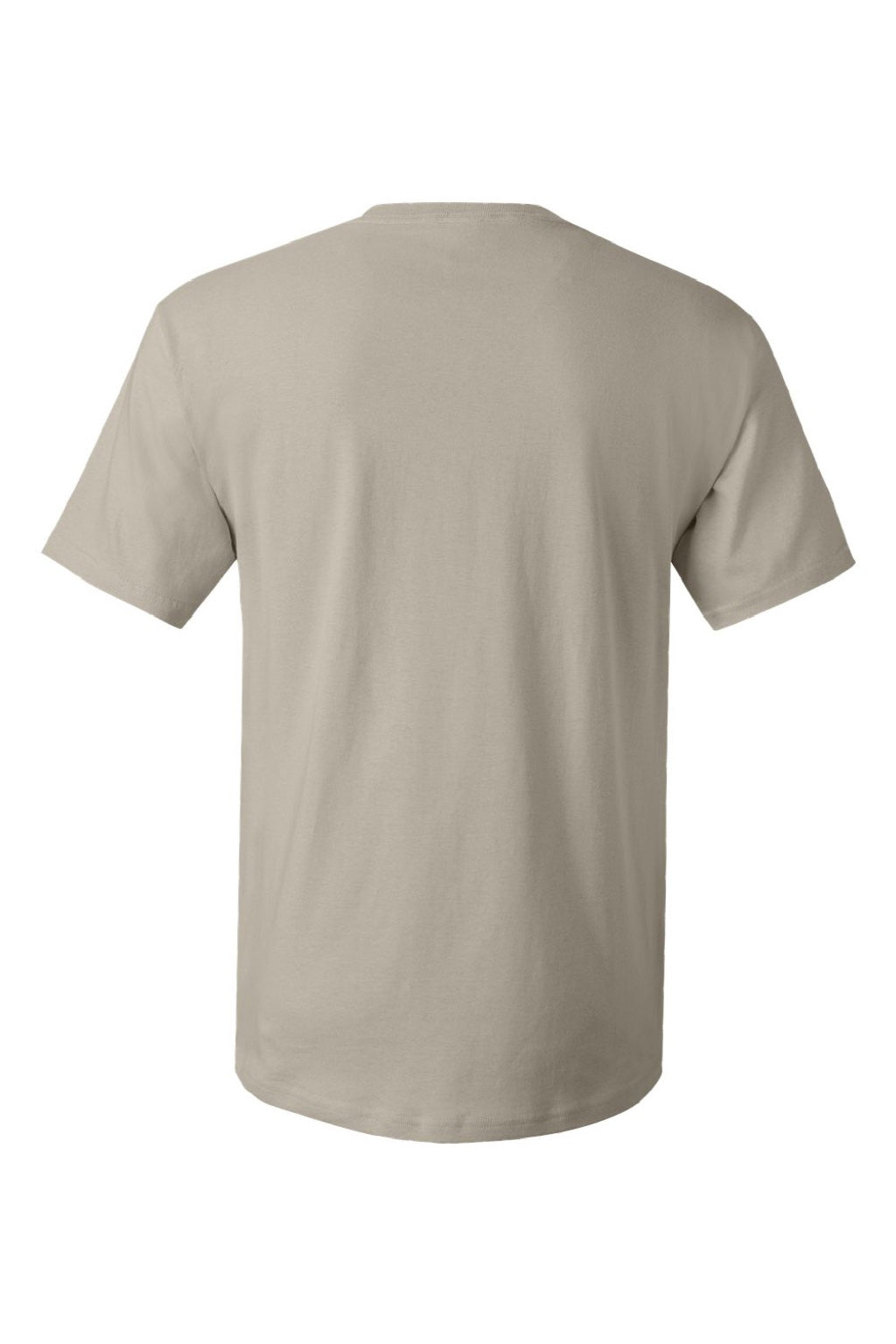 Hanes 5280 Mens Essential-T Short Sleeve Crewneck T-Shirt Sand Flat Back