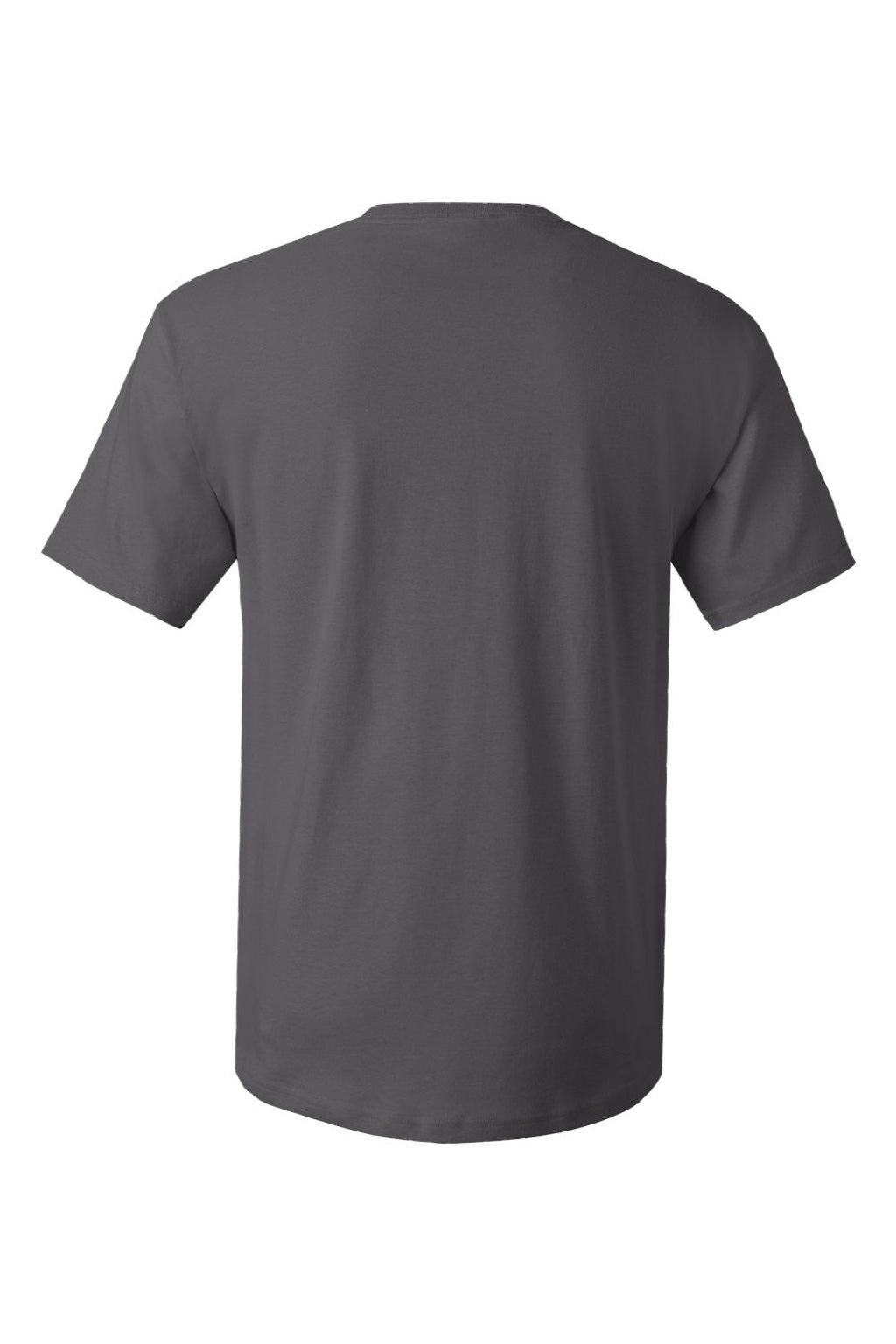 Hanes 5280 Mens Essential-T Short Sleeve Crewneck T-Shirt Smoke Grey Flat Back