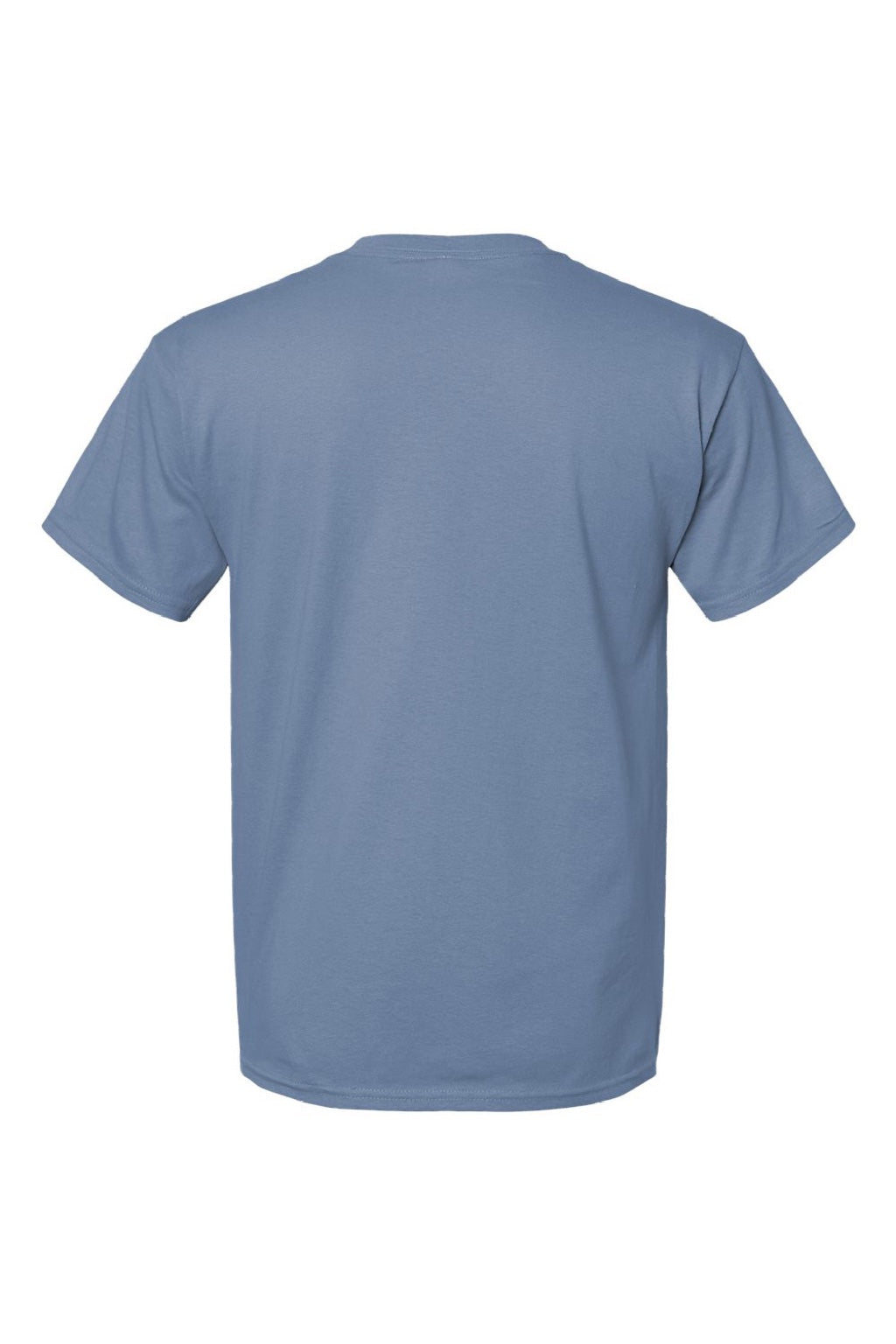 Hanes 5280 Mens Essential-T Short Sleeve Crewneck T-Shirt Stonewashed Blue Flat Back