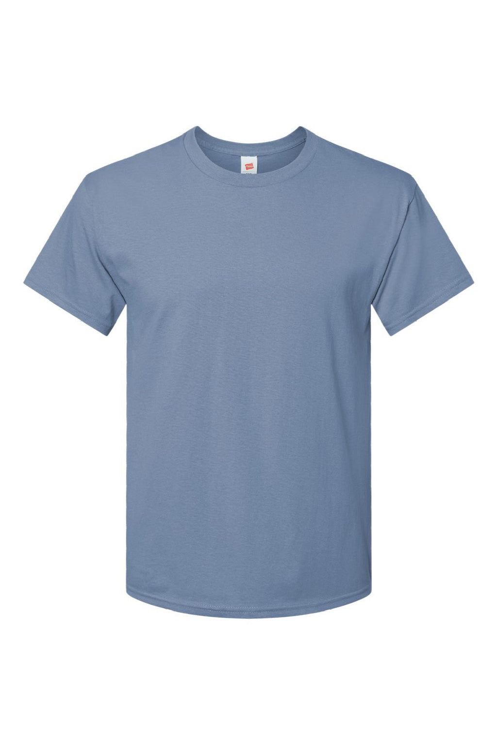 Hanes 5280 Mens Essential-T Short Sleeve Crewneck T-Shirt Stonewashed Blue Flat Front