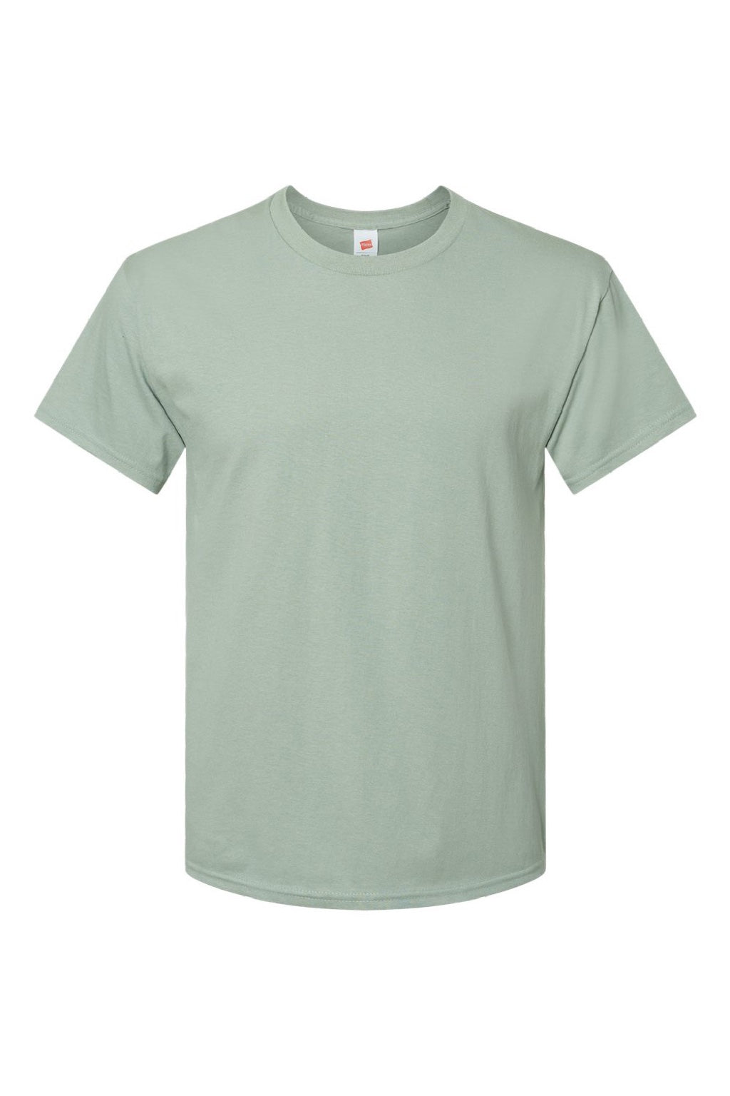Hanes 5280 Mens Essential-T Short Sleeve Crewneck T-Shirt Stonewashed Green Flat Front
