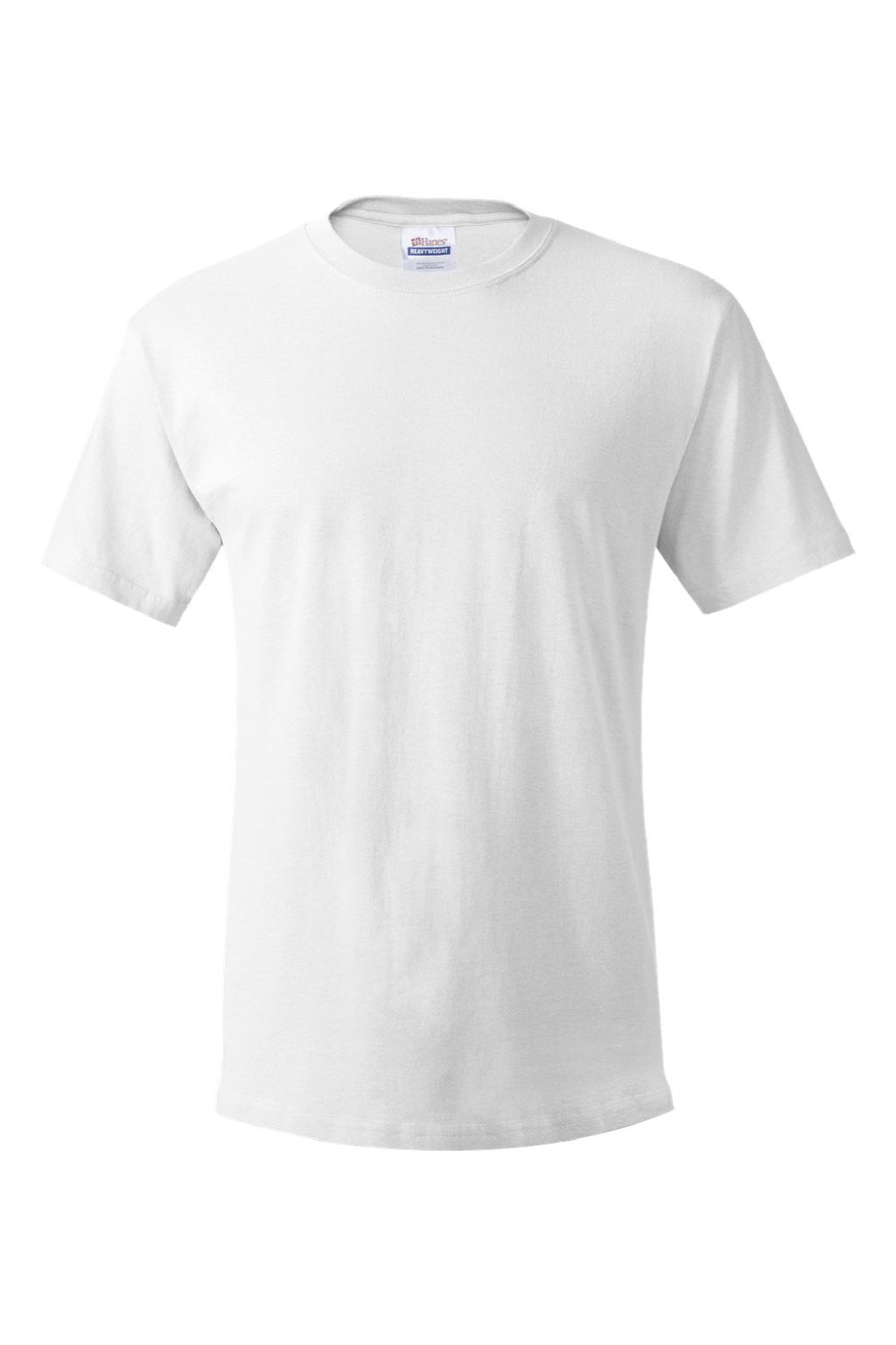 Hanes 5280 Mens Essential-T Short Sleeve Crewneck T-Shirt White Flat Front