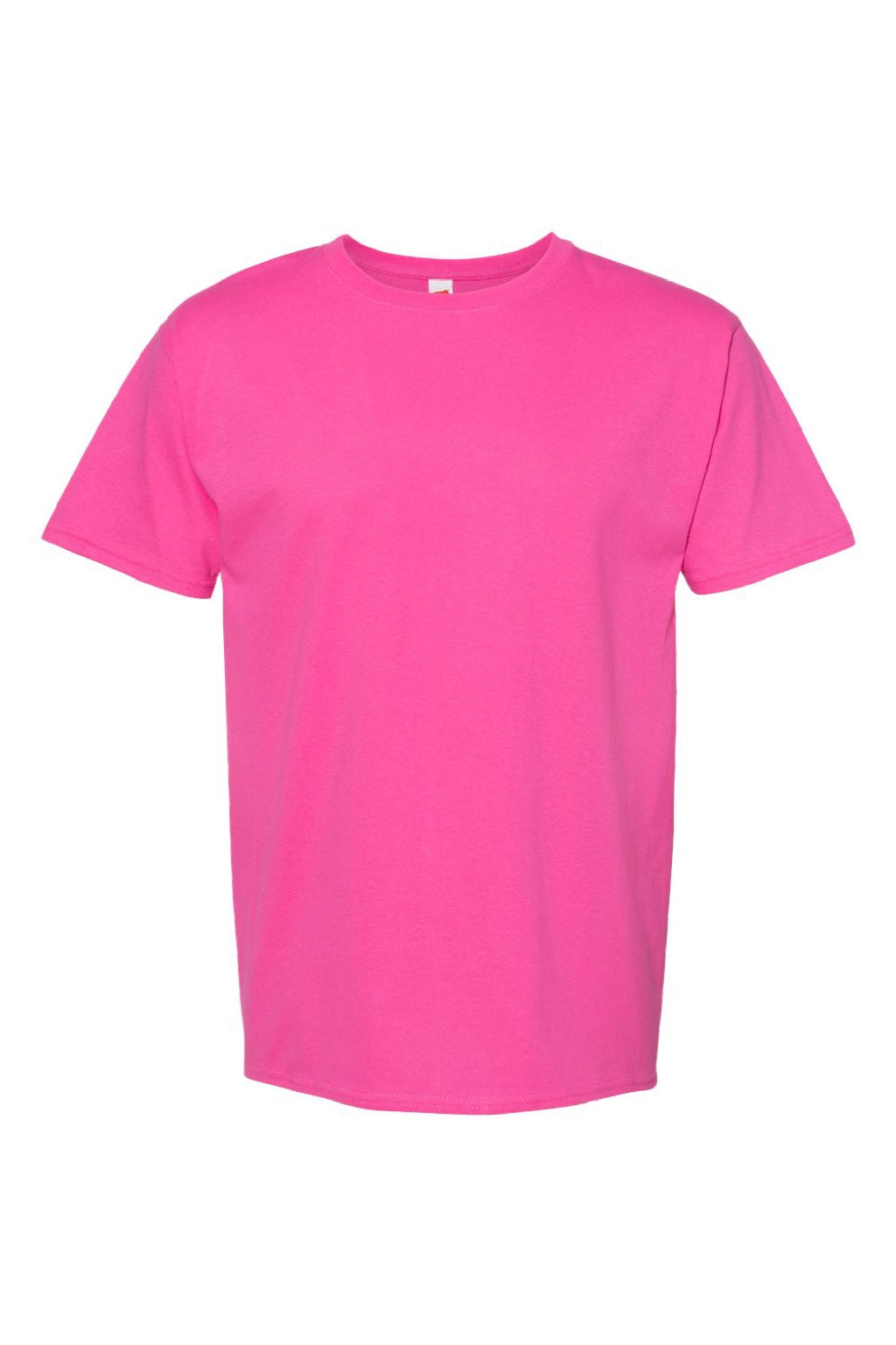 Hanes 5280 Mens Essential-T Short Sleeve Crewneck T-Shirt Wow Pink Flat Front