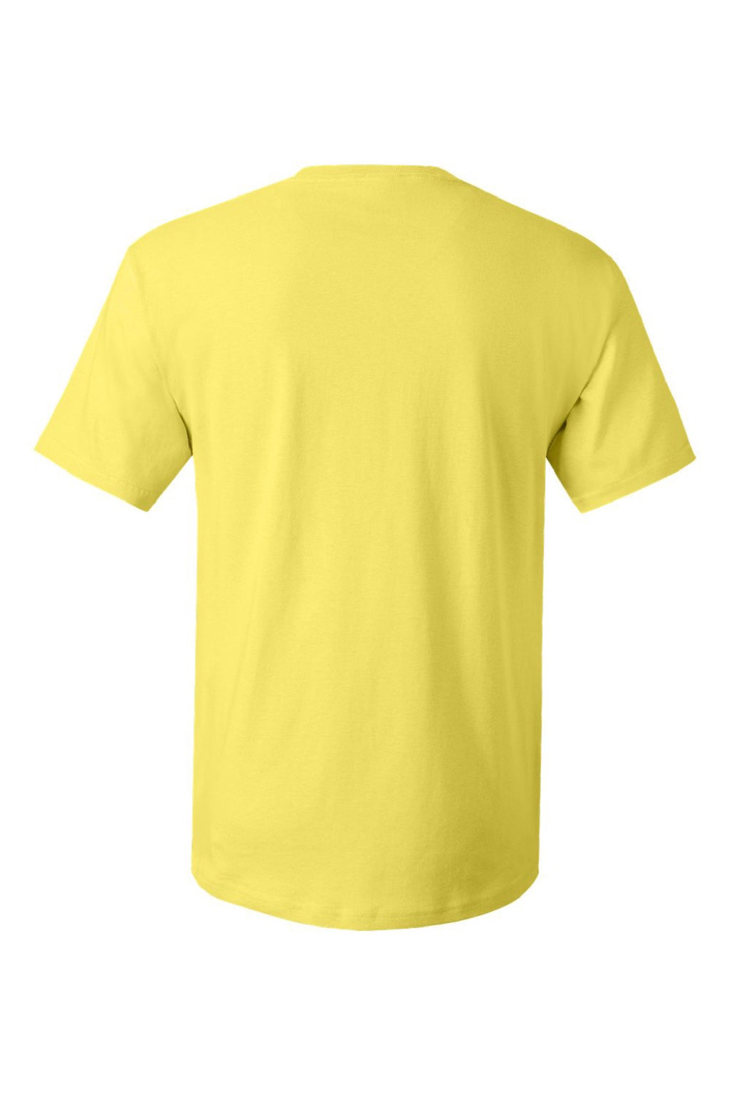 Hanes 5280 Mens Essential-T Short Sleeve Crewneck T-Shirt Yellow Flat Back