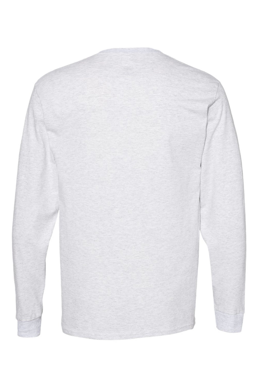Hanes 5286 Mens Essential-T Long Sleeve Crewneck T-Shirt Ash Grey Flat Back
