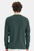 Hanes 5286 Mens Essential-T Long Sleeve Crewneck T-Shirt Athletic Dark Green Model Back