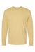 Hanes 5286 Mens Essential-T Long Sleeve Crewneck T-Shirt Athletic Gold Flat Front