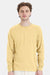 Hanes 5286 Mens Essential-T Long Sleeve Crewneck T-Shirt Athletic Gold Model Front