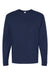 Hanes 5286 Mens Essential-T Long Sleeve Crewneck T-Shirt Athletic Navy Blue Flat Front
