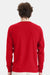 Hanes 5286 Mens Essential-T Long Sleeve Crewneck T-Shirt Athletic Red Model Back