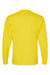 Hanes 5286 Mens Essential-T Long Sleeve Crewneck T-Shirt Athletic Yellow Flat Back