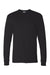 Hanes 5286 Mens Essential-T Long Sleeve Crewneck T-Shirt Black Flat Front