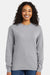 Hanes 5286 Mens Essential-T Long Sleeve Crewneck T-Shirt Light Steel Grey Model Front