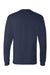 Hanes 5286 Mens Essential-T Long Sleeve Crewneck T-Shirt Navy Blue Flat Back