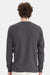Hanes 5286 Mens Essential-T Long Sleeve Crewneck T-Shirt Smoke Grey Model Back