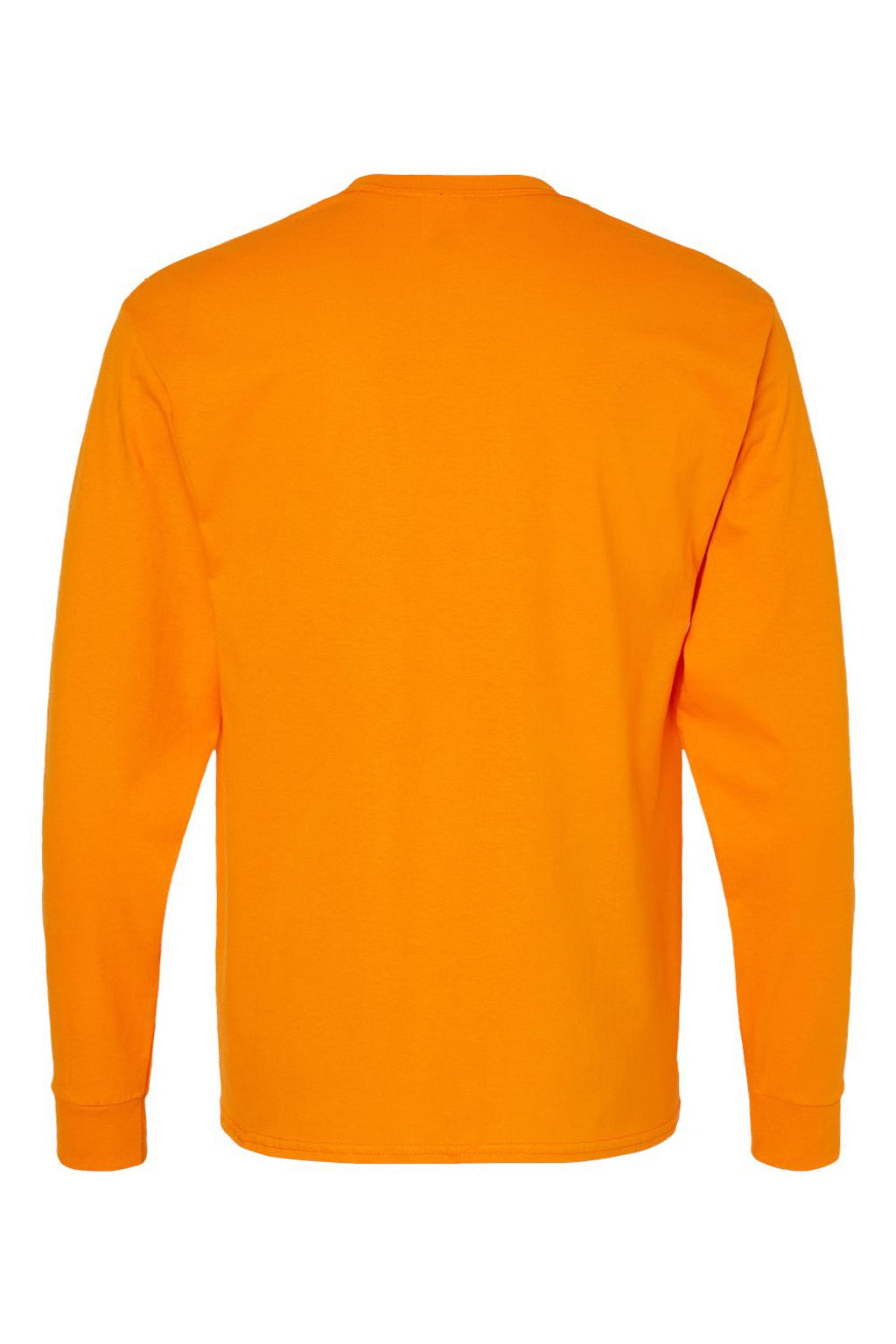 Hanes 5286 Mens Essential-T Long Sleeve Crewneck T-Shirt Tennessee Orange Flat Back