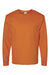 Hanes 5286 Mens Essential-T Long Sleeve Crewneck T-Shirt Texas Orange Flat Front