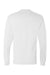 Hanes 5286 Mens Essential-T Long Sleeve Crewneck T-Shirt White Flat Back