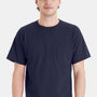 Hanes Mens Essential Short Sleeve Crewneck T-Shirt w/ Pocket - Athletic Navy Blue