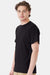 Hanes 5290P Mens Essential Short Sleeve Crewneck T-Shirt w/ Pocket Black Model Side