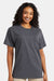 Hanes 5290P Mens Essential Short Sleeve Crewneck T-Shirt w/ Pocket Heather Charcoal Grey Model Front