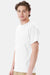 Hanes 5290P Mens Essential Short Sleeve Crewneck T-Shirt w/ Pocket White Model Side