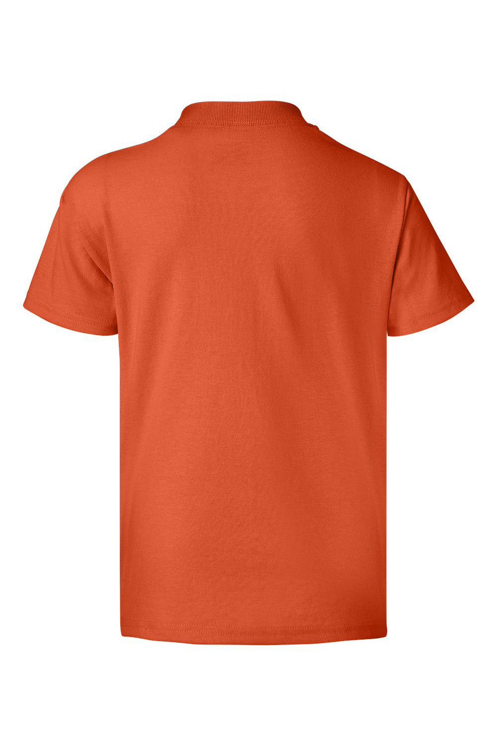 Hanes 5370 Youth EcoSmart Short Sleeve Crewneck T-Shirt Orange Flat Back
