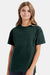 Hanes 5450 Youth Authentic Short Sleeve Crewneck T-Shirt Deep Forest Green Model Front
