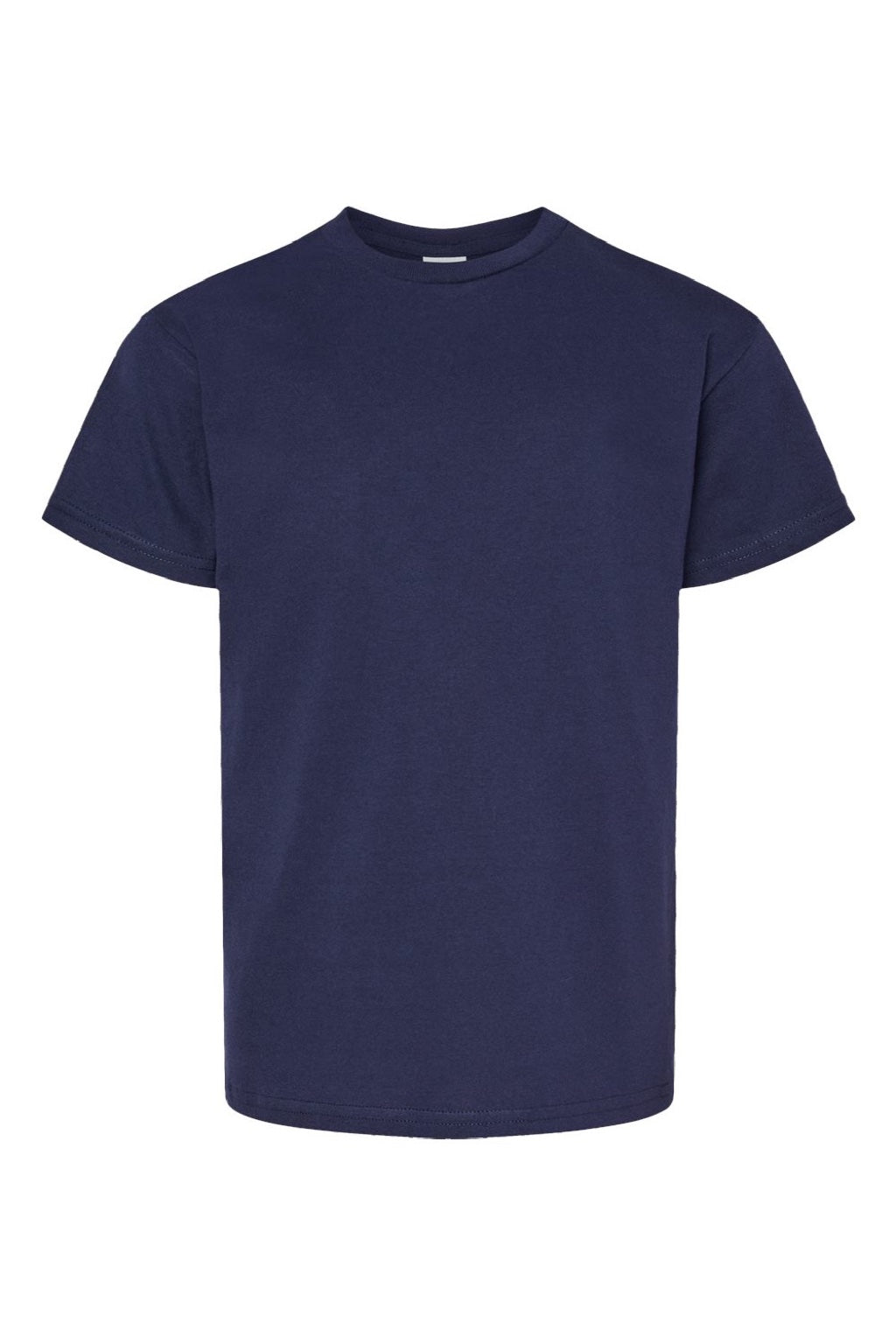 Hanes 5480 Youth Essential-T Short Sleeve Crewneck T-Shirt Athletic Navy Blue Flat Front