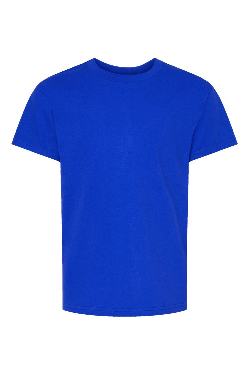 Hanes 5480 Youth Essential-T Short Sleeve Crewneck T-Shirt Athletic Royal Blue Flat Front