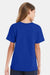 Hanes 5480 Youth Essential-T Short Sleeve Crewneck T-Shirt Deep Royal Blue Model Back