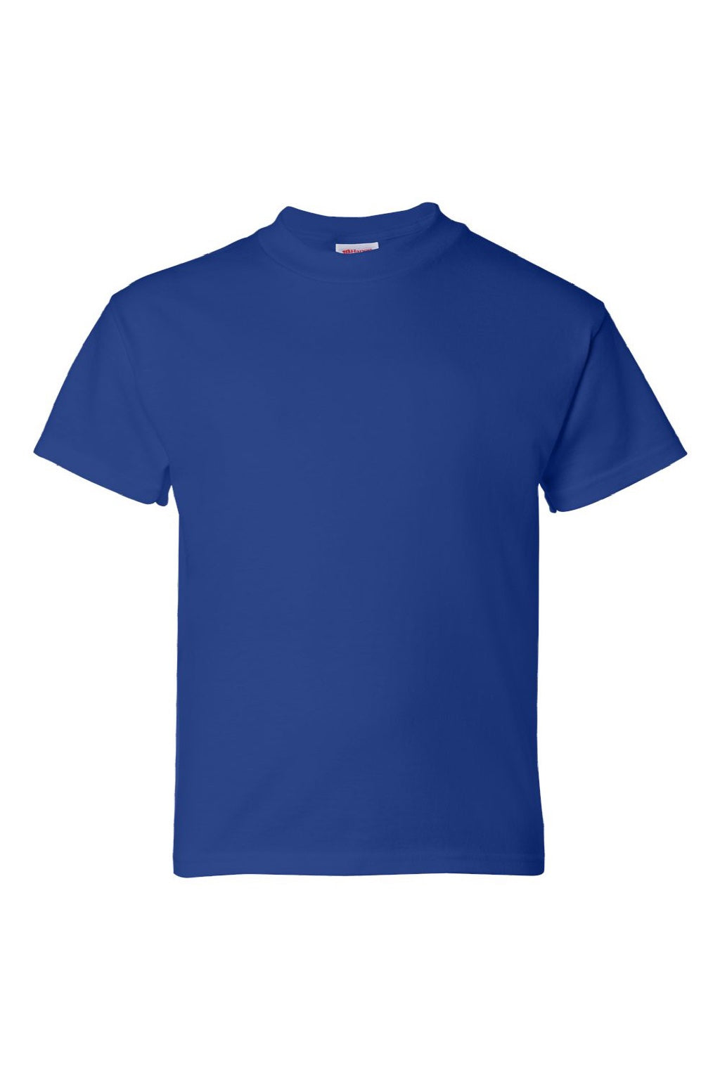 Hanes 5480 Youth Essential-T Short Sleeve Crewneck T-Shirt Deep Royal Blue Flat Front