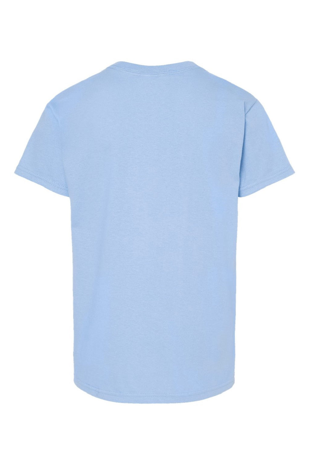 Hanes 5480 Youth Essential-T Short Sleeve Crewneck T-Shirt Light Blue Flat Back
