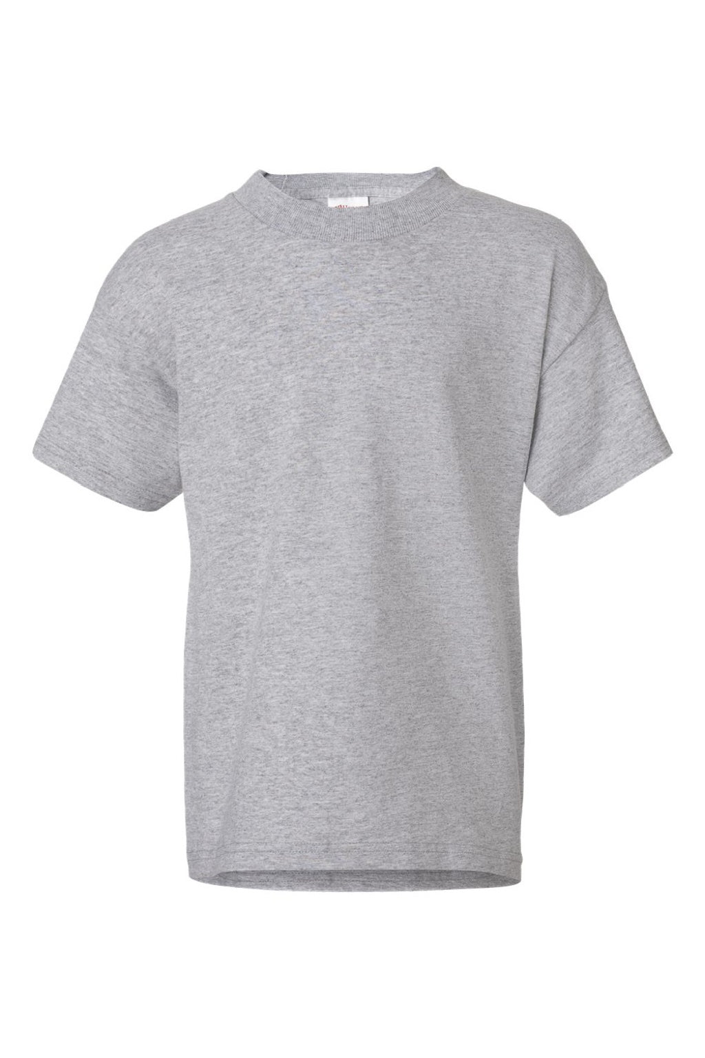 Hanes 5480 Youth Essential-T Short Sleeve Crewneck T-Shirt Light Steel Grey Flat Front