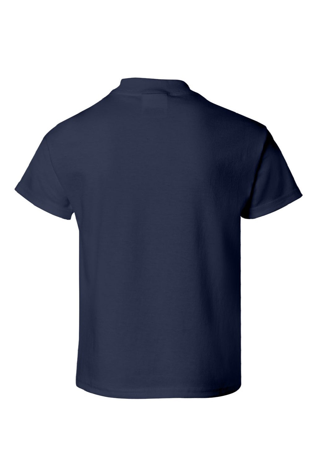 Hanes 5480 Youth Essential-T Short Sleeve Crewneck T-Shirt Navy Blue Flat Back