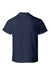 Hanes 5480 Youth Essential-T Short Sleeve Crewneck T-Shirt Navy Blue Flat Back