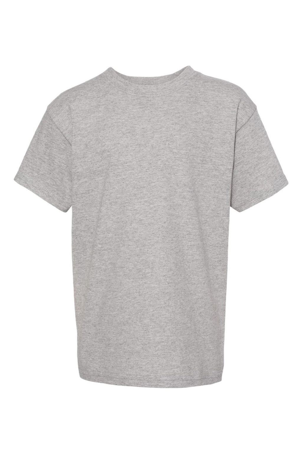 Hanes 5480 Youth Essential-T Short Sleeve Crewneck T-Shirt Oxford Grey Flat Front