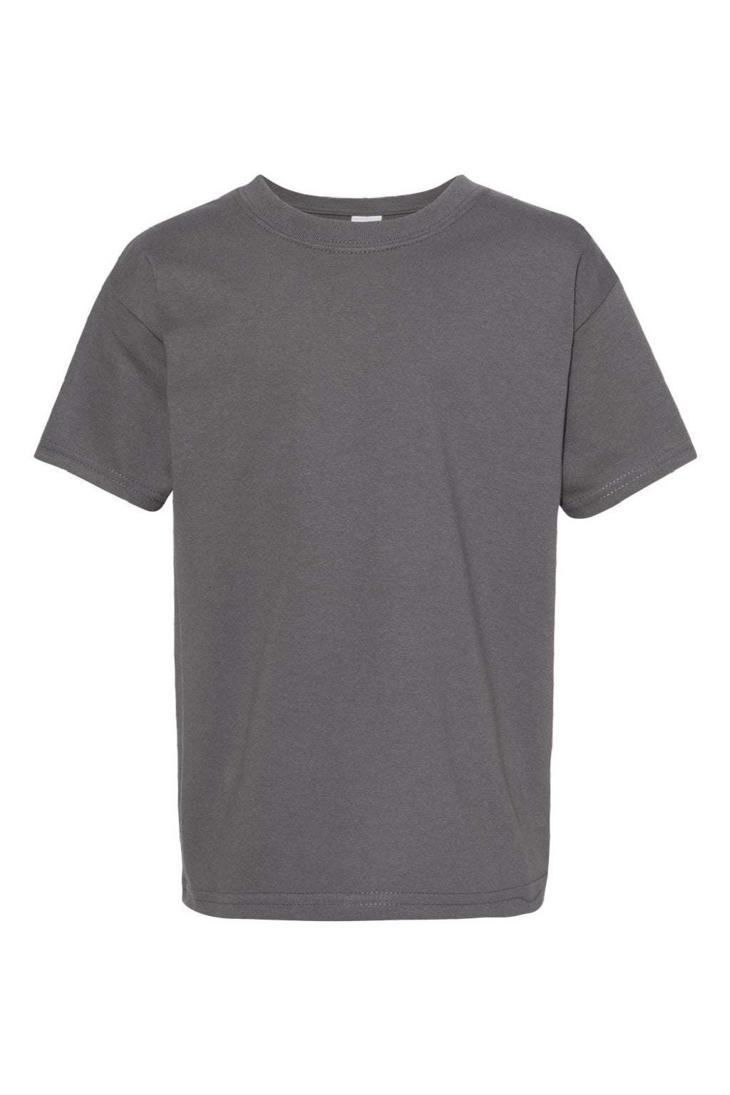 Hanes 5480 Youth Essential-T Short Sleeve Crewneck T-Shirt Smoke Grey Flat Front