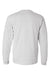 Hanes 5586 Mens Authentic Long Sleeve Crewneck T-Shirt Ash Grey Flat Back