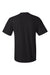 Hanes 5590 Mens Authentic Short Sleeve Crewneck T-Shirt w/ Pocket Black Flat Back