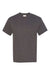 Hanes 5590 Mens Authentic Short Sleeve Crewneck T-Shirt w/ Pocket Heather Charcoal Grey Flat Front
