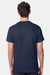 Hanes 5590 Mens Authentic Short Sleeve Crewneck T-Shirt w/ Pocket Navy Blue Model Back