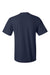 Hanes 5590 Mens Authentic Short Sleeve Crewneck T-Shirt w/ Pocket Navy Blue Flat Back