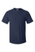 Hanes 5590 Mens Authentic Short Sleeve Crewneck T-Shirt w/ Pocket Navy Blue Flat Front