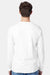Hanes 5596 Mens Authentic Long Sleeve Crewneck T-Shirt w/ Pocket White Model Back