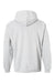 Hanes F170 Mens Ultimate Cotton PrintPro XP Pill Resistant Hooded Sweatshirt Hoodie w/ Pouch Pocket Ash Grey Flat Back
