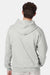 Hanes F170 Mens Ultimate Cotton PrintPro XP Pill Resistant Hooded Sweatshirt Hoodie w/ Pouch Pocket Ash Grey Model Back