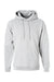 Hanes F170 Mens Ultimate Cotton PrintPro XP Pill Resistant Hooded Sweatshirt Hoodie w/ Pouch Pocket Ash Grey Flat Front