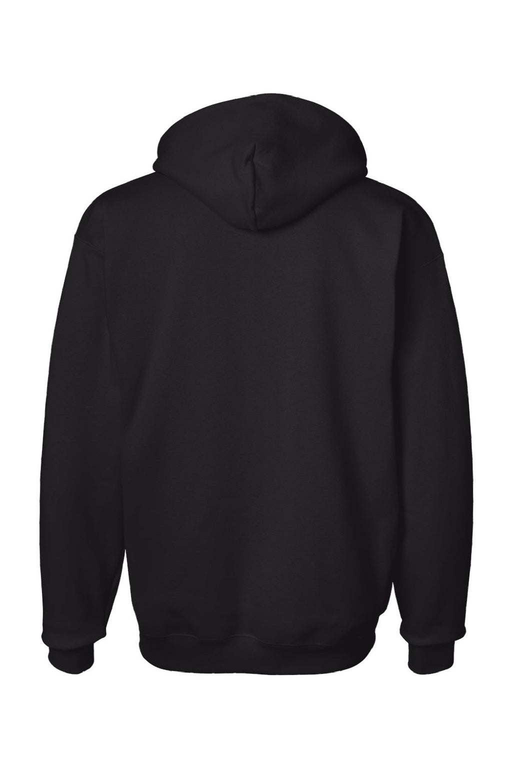 Hanes F170 Mens Ultimate Cotton PrintPro XP Pill Resistant Hooded Sweatshirt Hoodie w/ Pouch Pocket Black Flat Back